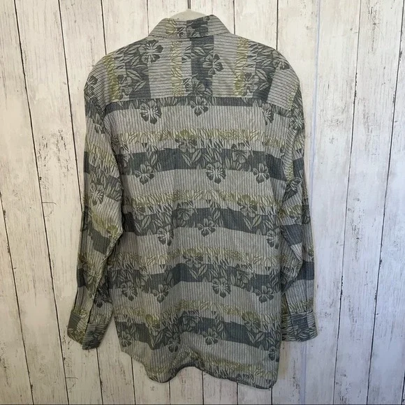 Men's ToriRichard Long Sleeve Hawaiian Aloha Shirt Small - Picture 2 of 4